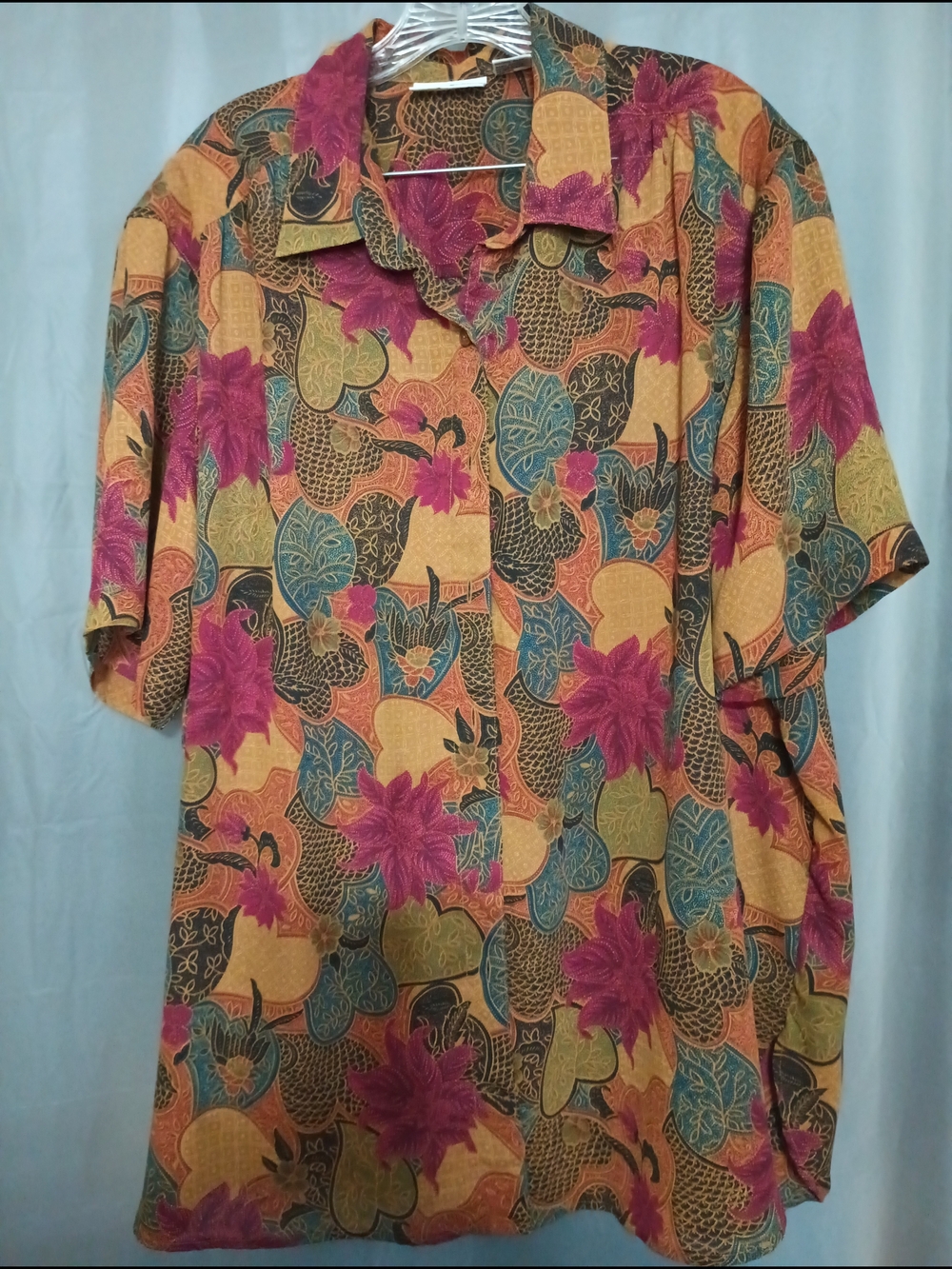 Women's Floral Short-Sleeve Shirt - Multicolor